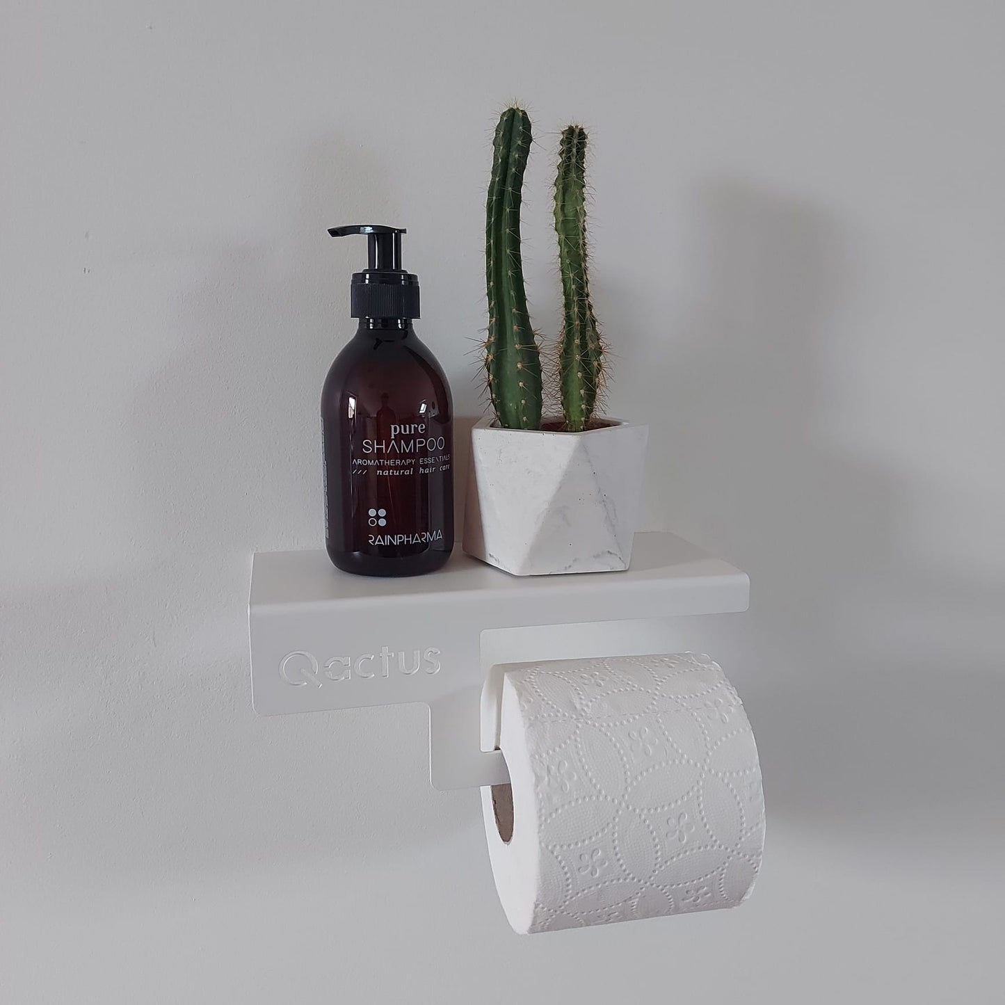 Qactus toiletrolhouder wit rechts