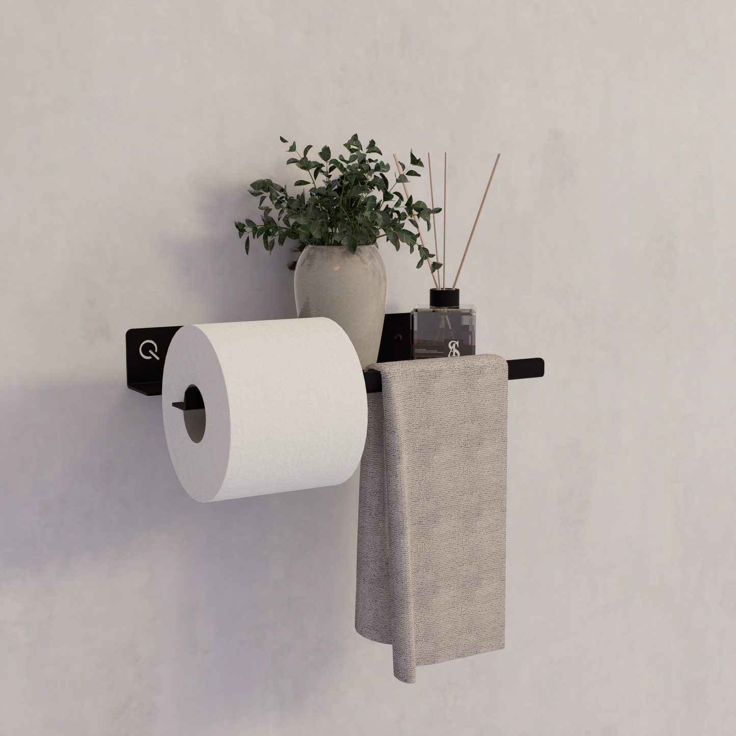 Qumi toiletrolhouder links/rechts