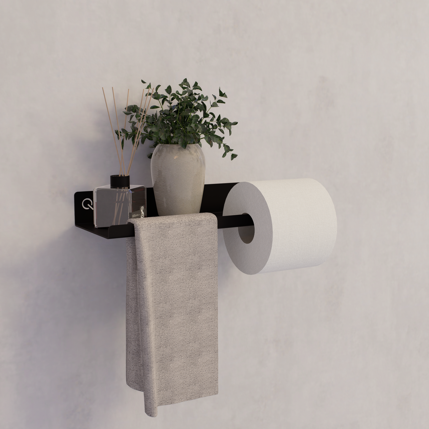 Qumi toiletrolhouder links/rechts