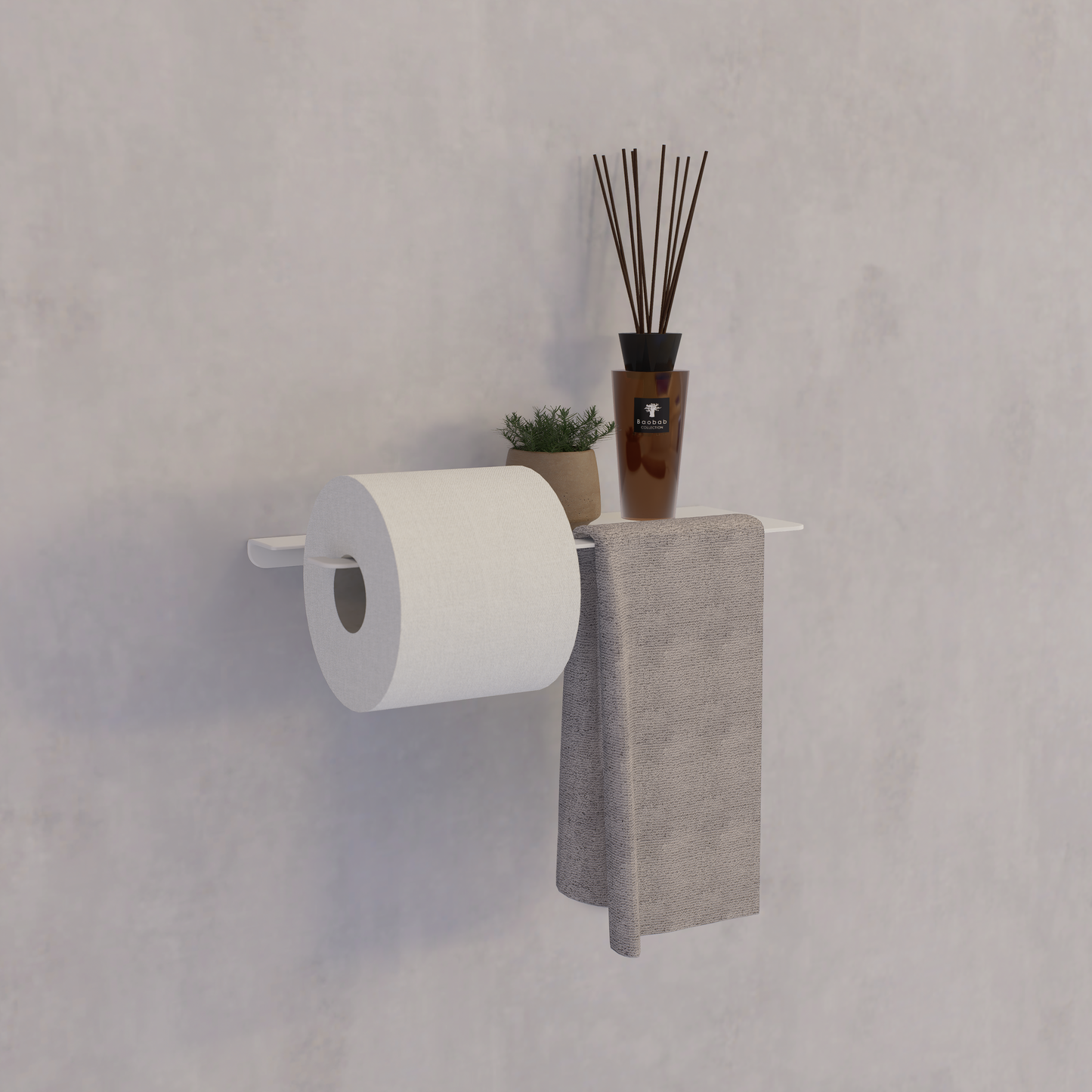 Qenia toiletrolhouder - links/rechts - 30 en 42 cm